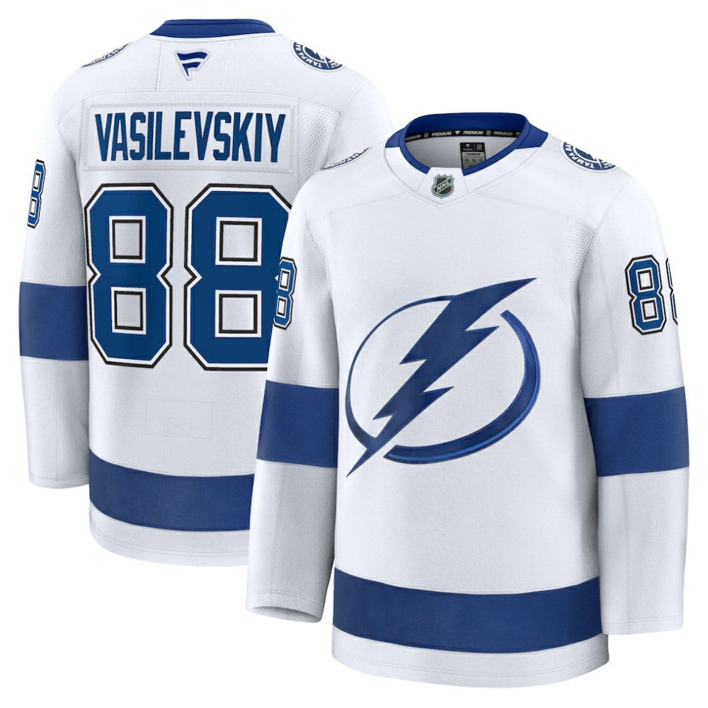 Andrei Vasilevskiy Tampa Bay Lightning Fanatics Away Premium Jersey White