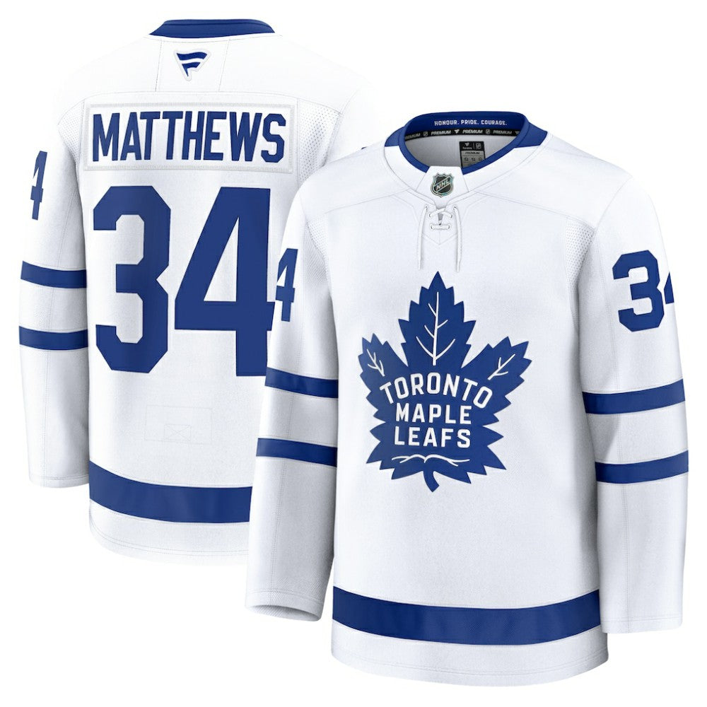 Auston Matthews Toronto Maple Leafs Fanatics Away Premium Jersey White