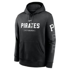 Pittsburgh Pirates Fashion Club Pullover Hoodie Black | Nike