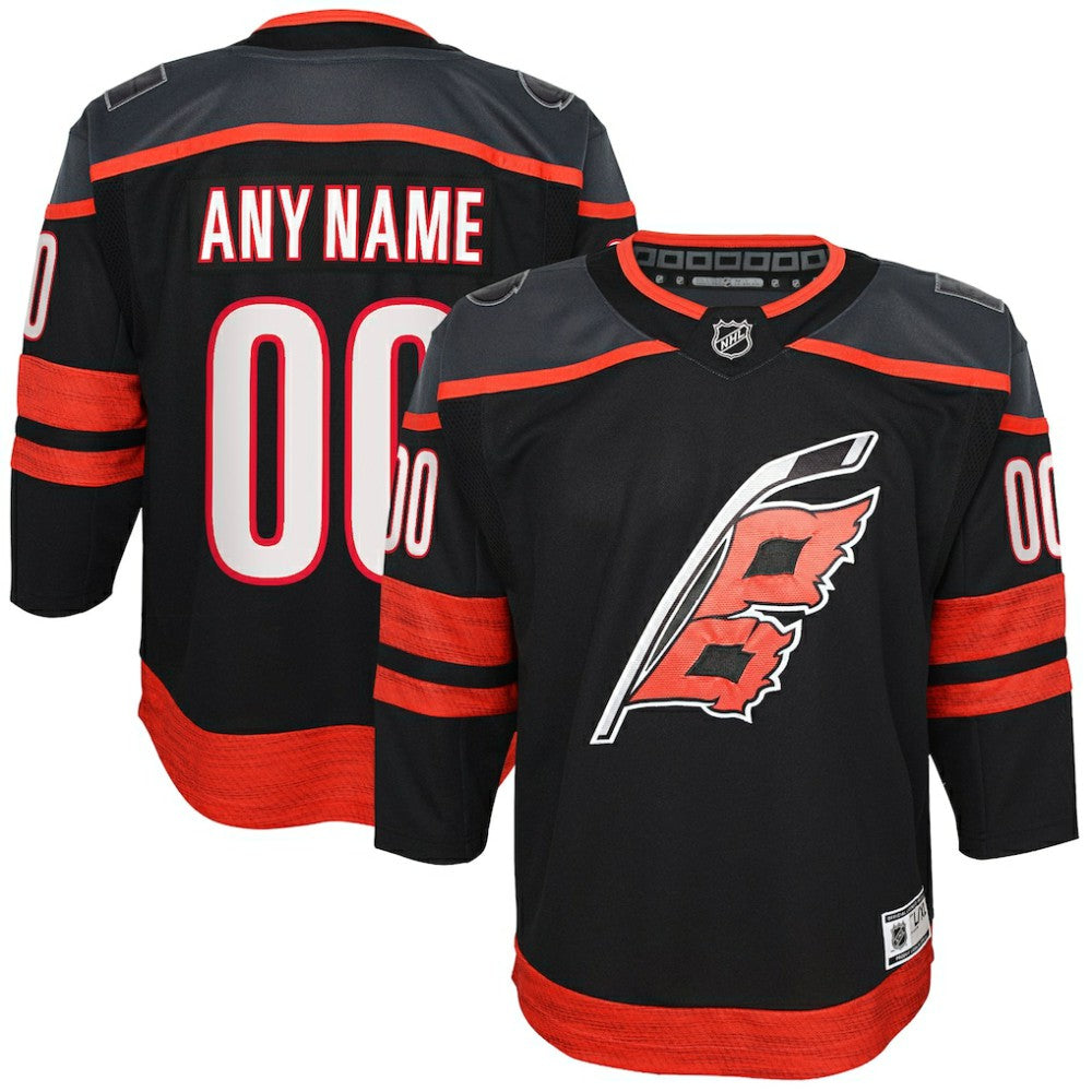 Carolina Hurricanes Youth Home Premier Custom Jersey Black