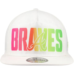 Atlanta Braves Spring Spectrum Golfer Snapback Hat White | New Era