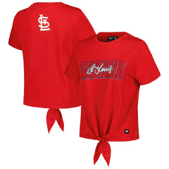 St. Louis Cardinals The Wild Collective Women's Twist Front T-Shirt Red