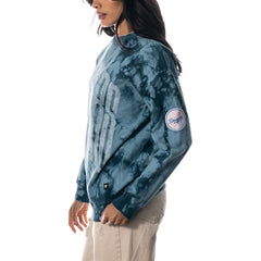 Los Angeles Dodgers The Wild Collective Women's Overdyed Pullover Sweatshirt Blue
