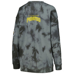 Pittsburgh Pirates The Wild Collective Women's Overdyed Pullover Sweatshirt Charcoal