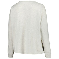 Atlanta Braves Profile Women's Plus Size French Terry Pullover Sweatshirt Oatmeal