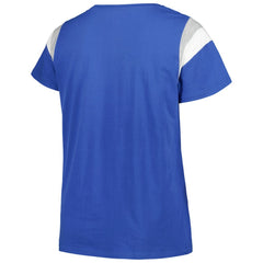 Los Angeles Dodgers Profile Women's Plus Size Scoop Neck T-Shirt Royal