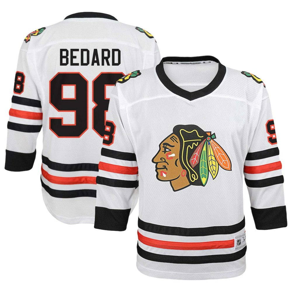 Connor Bedard Chicago Blackhawks Youth Away Replica Player Jersey White