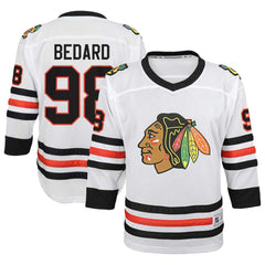 Connor Bedard Chicago Blackhawks Youth Away Replica Player Jersey White