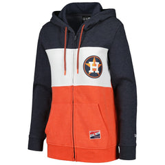 Houston Astros Women's Color Block Full-Zip Hoodie Jacket Navy | New Era