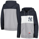 New York Yankees Women's Color Block Full-Zip Hoodie Jacket Navy | New Era