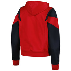 St. Louis Cardinals Women's Color Block Fleece Quarter-Zip Hoodie Red | New Era