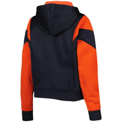 Houston Astros Women's Color Block Fleece Quarter-Zip Hoodie Navy | New Era