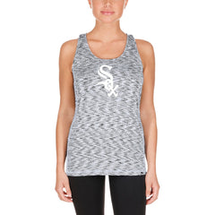 Chicago White Sox Women's Space Dye Keyhole Back Tank Top Black | New Era