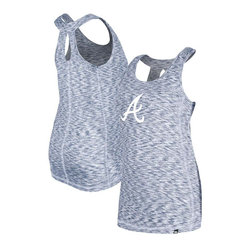 Atlanta Braves Women's Space Dye Keyhole Back Tank Top Navy | New Era