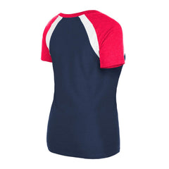 St. Louis Cardinals Women's Heathered Raglan V-Neck T-Shirt Navy | New Era