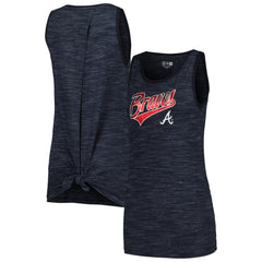 Atlanta Braves Women's Space-Dye Active Tank Top Navy | New Era