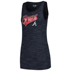 Atlanta Braves Women's Space-Dye Active Tank Top Navy | New Era