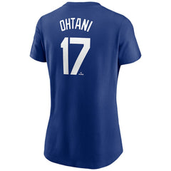Shohei Ohtani Los Angeles Dodgers Women's Cooperstown Collection Fuse Name & Number T-Shirt Royal | Nike