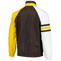 San Diego Padres Starter Elite Raglan Half-Zip Jacket Brown/Gold