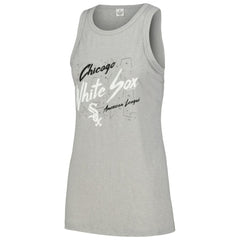 Chicago White Sox Soft as a Grape Women's Gauze High Neck Tank Top Gray