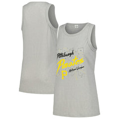 Pittsburgh Pirates Soft as a Grape Women's Gauze High Neck Tank Top Gray