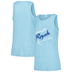 Kansas City Royals Soft as a Grape Women's Gauze High Neck Tank Top Light Blue
