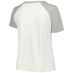 Chicago White Sox Soft as a Grape Women's Plus Size Baseball Raglan T-Shirt White