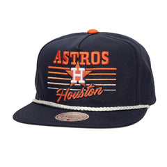 Houston Astros Radiant Lines Deadstock Snapback Hat Navy | Mitchell & Ness
