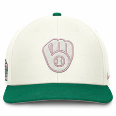 Milwaukee Brewers Sail Pro Performance Snapback Hat Cream/Green | Nike