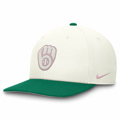 Milwaukee Brewers Sail Pro Performance Snapback Hat Cream/Green | Nike