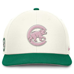 Chicago Cubs Sail Pro Performance Snapback Hat Cream/Green | Nike