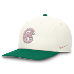 Chicago Cubs Sail Pro Performance Snapback Hat Cream/Green | Nike