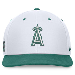 Los Angeles Angels Bicoastal Two-Tone Pro Performance Snapback Hat White/Green | Nike