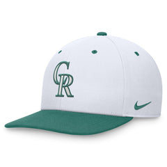 Colorado Rockies Bicoastal Two-Tone Pro Performance Snapback Hat White/Green | Nike