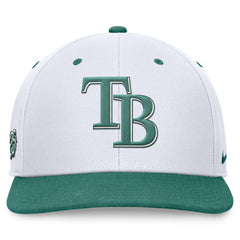 Tampa Bay Rays Bicoastal Two-Tone Pro Performance Snapback Hat White/Green | Nike