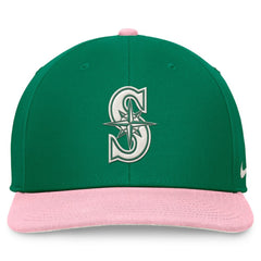 Seattle Mariners Malachite Pro Performance Snapback Hat Green/Pink | Nike