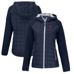 Philadelphia Phillies Cutter & Buck Women's Rainier Primaloft Eco Full-Zip Hybrid Jacket Navy