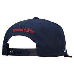 Atlanta Braves Team Tagged Snapback Hat Navy | Mitchell & Ness