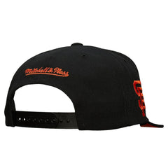 San Francisco Giants Team Tagged Snapback Hat Black | Mitchell & Ness