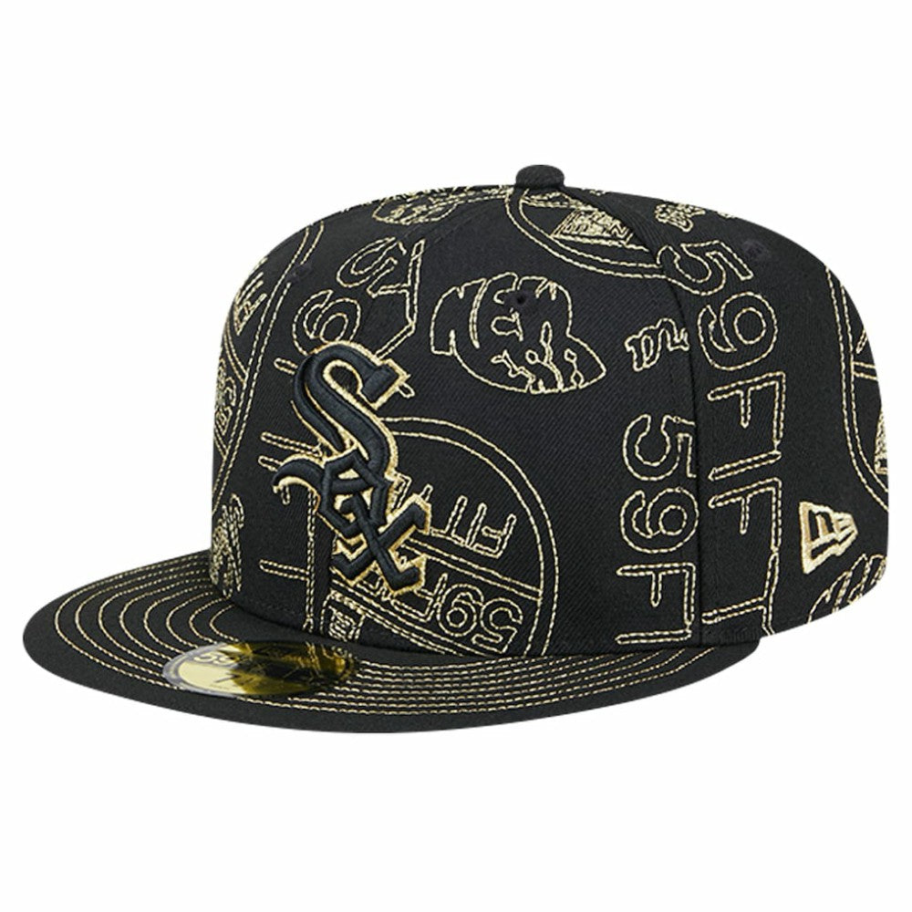Chicago White Sox 59FIFTY Day Allover Fitted Hat Black | New Era