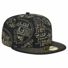 St. Louis Cardinals 59FIFTY Day Allover Fitted Hat Black | New Era