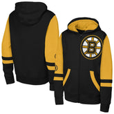 Boston Bruins Youth Face Off Full-Zip Hoodie Black