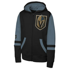 Vegas Golden Knights Youth Face Off Full-Zip Hoodie Black