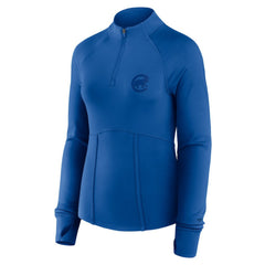 Chicago Cubs Women's Elements Raglan Tri-Blend Quarter-Zip Top Royal