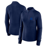 New York Yankees Women's Elements Raglan Tri-Blend Quarter-Zip Top Navy