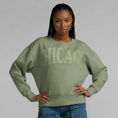 Chicago Cubs Women's Elements Flow Pullover Sweatshirt Green