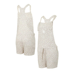 Los Angeles Dodgers Concepts Sport Women's Montana Hacci Knit Romper Overalls Cream