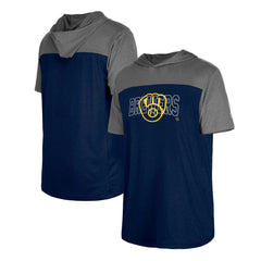 Milwaukee Brewers Active Brushed Hoodie T-Shirt Navy | New Era