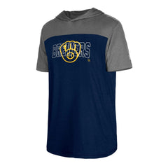 Milwaukee Brewers Active Brushed Hoodie T-Shirt Navy | New Era