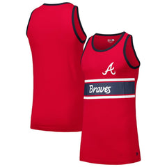 Atlanta Braves Jersey Ringer Tank Top Red | New Era